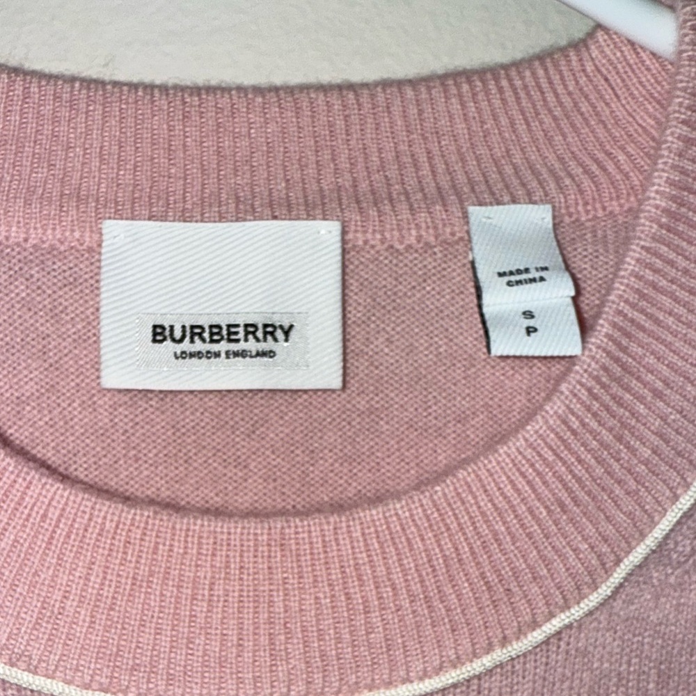 Burberry Pink Women's Sweater Inside Shirt - Picture 6 of 9